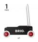 Preview: Brio Babywelt Holz Lauflernwagen schwarz 31351