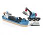 Preview: Brio World Eisenbahn Schiff Containerschiff mit Kranwagen 4 Teile 33534