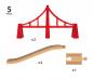 Preview: Brio World Eisenbahn Brücke Hängebrücke 5 Teile 33683