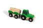 Preview: Brio World Eisenbahn Fahrzeug Traktor mit Holz-Anhänger 4 Teile 33799