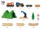 Preview: Brio World Eisenbahn Set Starterset Güterzug mit Kran 19 Teile 33878