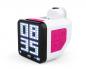 Preview: Bigben Wecker Kids Retro Cube Wecker Projektor weiß pink AU386660