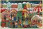 Preview: 500 Teile Ravensburger Puzzle Wooden Holz Christmas Market 12001539