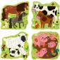 Preview: 4 Puzzle 4, 6, 8, 10 Teile Ravensburger Kinder Puzzle UP! Bauernhoftiere + Wisssensheft 12004001