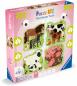 Preview: 4 Puzzle 4, 6, 8, 10 Teile Ravensburger Kinder Puzzle UP! Bauernhoftiere + Wisssensheft 12004001