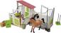 Preview: Simba Spielzeug Spielwelt Tierwelt Pferdebox und Waschplatz mit Pferd 104342646