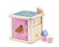 Preview: Steiff by Selecta Exklusic Holz Sortierbox blau rosa Knopf im Ohr 64308