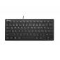 Preview: Mediarange Tastatur Compact ultraflach mit Kabel Keyboard QWERTZ schwarz MROS112