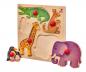 Preview: 5 Teile Selecta Kleinkindwelt Holz Kinder Puzzle Zoo 62046