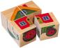 Preview: 4 Teile Selecta Kleinkindwelt Holz Kinder Würfel Puzzle Farm 62052