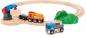 Preview: Brio World Eisenbahn Starter Set Güterzug mit Kran A 14 Teile 36028