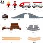 Preview: Brio World Eisenbahn Set Reisezug Starter Set A 22 Teile 36079