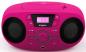 Preview: Bigben tragbarer CD Player CD61 pink USB MP3 FM Radio AUX-IN AU363180