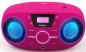 Preview: Bigben tragbarer CD Player CD61 pink USB MP3 FM Radio AUX-IN AU363180