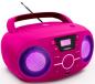 Preview: Bigben tragbarer CD Player CD61 pink USB MP3 FM Radio AUX-IN AU363180