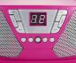 Preview: Bigben tragbarer CD Player CD60 Kids pink FM Radio AUX-IN 400 Sticker AU364460