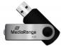 Preview: Mediarange USB Stick 64GB Speicherstick Swivel Swing silber
