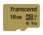 Preview: Transcend Micro SDHC Karte 16GB Speicherkarte 500S UHS-I U3 4K V30 Class 10