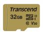 Preview: Transcend Micro SDHC Karte 32GB Speicherkarte 500S UHS-I U3 4K V30 Class 10