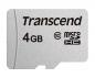 Preview: Transcend Micro SDHC Karte 4GB Speicherkarte 300S Class 10
