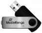 Preview: Mediarange USB Stick 32GB Speicherstick Swivel Swing silber