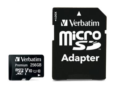 Verbatim Micro SDXC Karte 256GB Speicherkarte Premium UHS-I Class 10