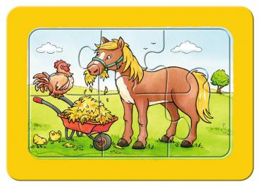 3 x 6 Teile Ravensburger Kinder Rahmen Puzzle my first puzzles Gute Tierfreunde 06571