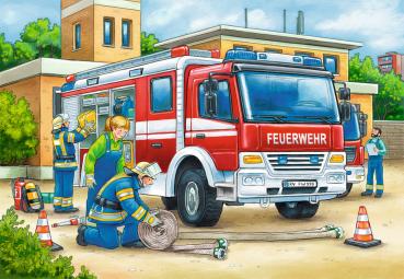 2 x 12 Teile Ravensburger Kinder Puzzle Polizei und Feuerwehr 07574