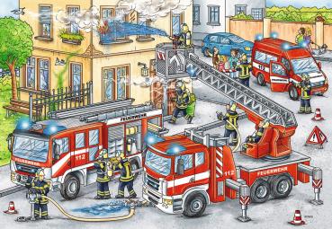 2 x 24 Teile Ravensburger Kinder Puzzle Helden im Einsatz 07814