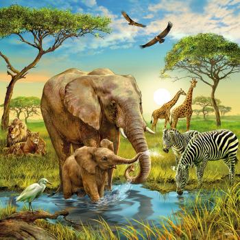 3 x 49 Teile Ravensburger Kinder Puzzle Tiere der Erde 09330