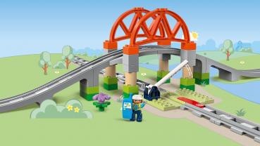 LEGO® DUPLO® Eisenbahnbrücke und Schienen - Erweiterungsset 42 Teile 10426