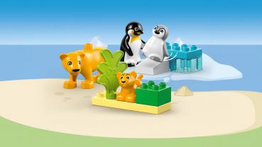 LEGO® DUPLO® Wildtier-Familien: Pinguine und Löwen 10 Teile 10442