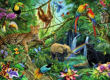 200 Teile Ravensburger Kinder Puzzle XXL Tiere im Dschungel 12660