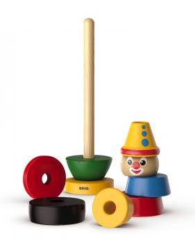 Brio Kleinkindwelt Holz Steckspielzeug Clown 9 Teile 30120