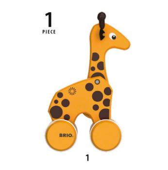 Brio Kleinkindwelt Holz Nachziehspielzeug Nachzieh Giraffe 30200