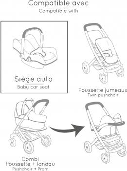 Smoby Spielzeug Rollenspiel Puppen Maxi Cosi Puppenautositz 7600240244