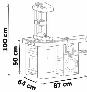 Smoby Spielzeug Spielwelt Küche Tefal Studio Küche mit Waschmaschine 7600311050