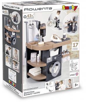 Smoby Spielwelt Haushalt Rowenta Haushalts-Set Waschküche mit viel Zubehör 7600330327