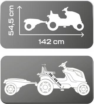 Smoby Outdoor Spielzeug Fahrzeug Traktor mit Anhänger Farmer XL schwarz 7600710131