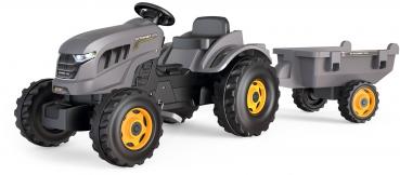 Smoby Outdoor Spielzeug Fahrzeug Traktor mit Anhänger Stronger XXL schwarz 7600710202