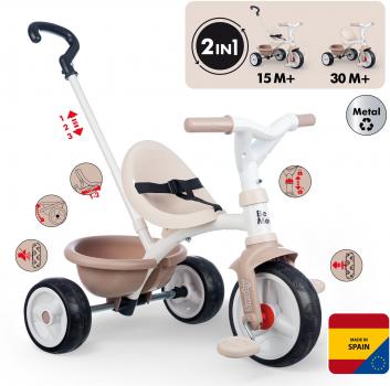 Smoby Outdoor Spielzeug Fahrzeug Dreirad Be Move beige 7600740338