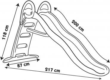 Smoby Outdoor Spielzeug Garten Rutsche Funny II 7600820404