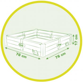 Smoby Outdoor Spielzeug Garten Sandkasten und Pflanzbeet 2-in-1 Square Garden 7600850208