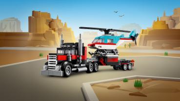 LEGO® Creator Tieflader mit Hubschrauber 270 Teile 31146