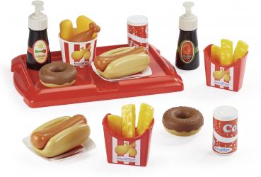 Ecoiffier Spielwelt Kinder Küche Spielgeschirr Box Hot Dog Set 25 Teile 7600002423