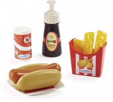 Ecoiffier Spielwelt Kinder Küche Spielgeschirr Box Hot Dog Set 25 Teile 7600002423