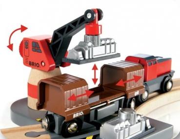 Brio World Eisenbahn Set Straßen und Schienen Bahn Set Deluxe 16 Teile 33052