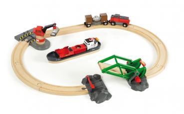 Brio World Eisenbahn Set Container Hafen Set 16 Teile 33061