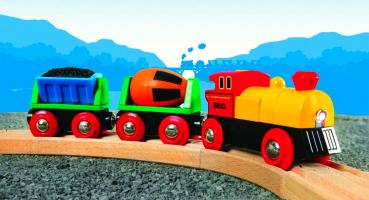 Brio World Eisenbahn Zug mit Batterielok 3 Teile 33319