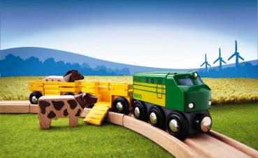 Brio World Eisenbahn Zug Bauernhof Zug 5 Teile 33404